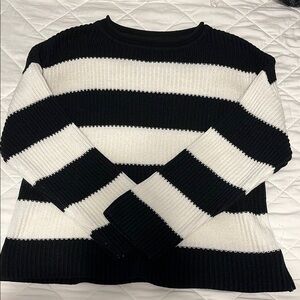 Striped Black and White Women's Sweater